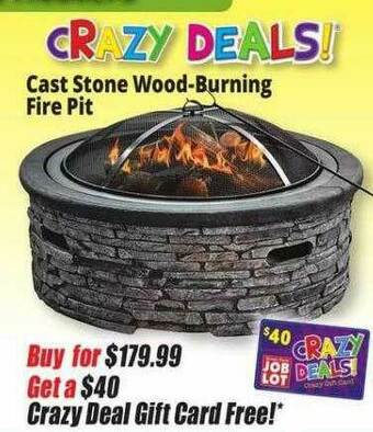 Ocean State Job Lot Cast Stone Wood-burning Fire Pit offer