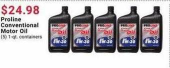 Pep Boys Proline Conventional Motor Oil offer