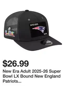 Dick's Sporting Goods New Era Adult 2025-26 Super Bowl LX Bound New England Patriots Opening Night 9Seventy Adjustable Hat offer