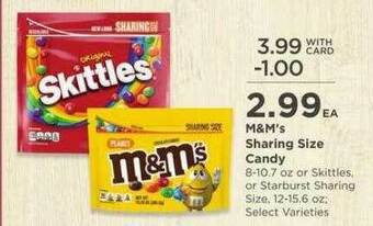 QFC M&m's Sharing Size Candy offer