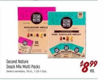 Sprouts Farmers Market Second Nature Snack Mix Multi Packs offer
