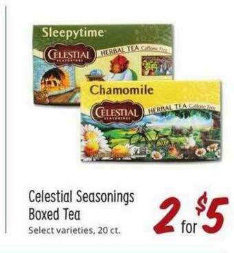 Sprouts Farmers Market Celestial Seasonings Boxed Tea offer