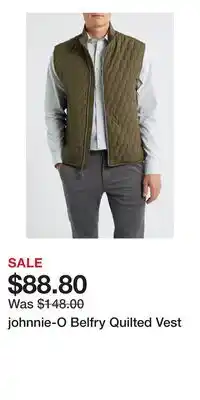 Nordstrom johnnie-O Belfry Quilted Vest offer