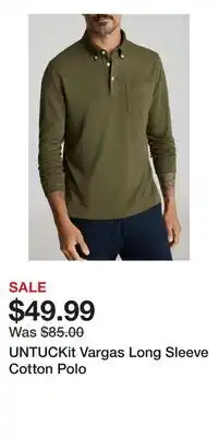 Nordstrom UNTUCKit Vargas Long Sleeve Cotton Polo offer