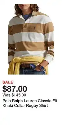 Nordstrom Polo Ralph Lauren Classic Fit Khaki Collar Rugby Shirt offer