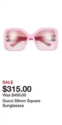 Nordstrom Gucci 59mm Square Sunglasses offer