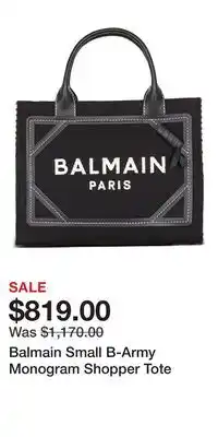 Nordstrom Balmain Small B-Army Monogram Shopper Tote offer
