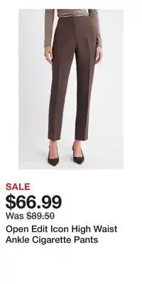 Nordstrom Open Edit Icon High Waist Ankle Cigarette Pants offer