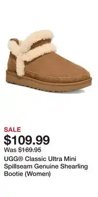 Nordstrom UGG Classic Ultra Mini Spillseam Genuine Shearling Bootie (Women) offer