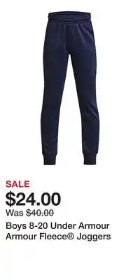 Kohl's Boys 8-20 Under Armour Armour Fleece Joggers offer
