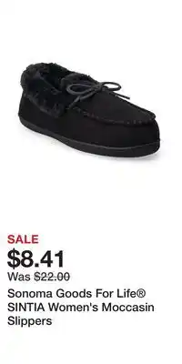 Kohl's Sonoma Goods For Life SINTIA Women's Moccasin Slippers offer