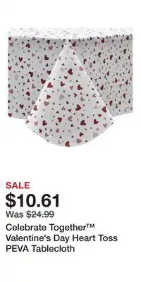 Kohl's Celebrate Together Valentine's Day Heart Toss PEVA Tablecloth offer