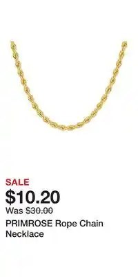 Kohl's PRIMROSE Rope Chain Necklace offer