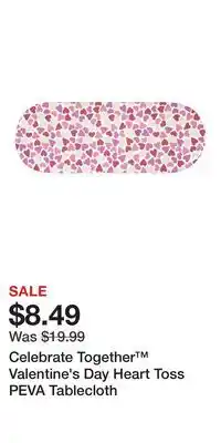 Kohl's Celebrate Together Valentine's Day Heart Toss PEVA Tablecloth offer