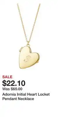 Kohl's Adornia Initial Heart Locket Pendant Necklace offer