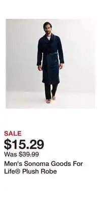 Kohl's Men's Sonoma Goods For Life Plush Robe offer