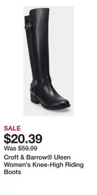 Kohl's Croft & Barrow Uleen Women's Knee-High Riding Boots offer