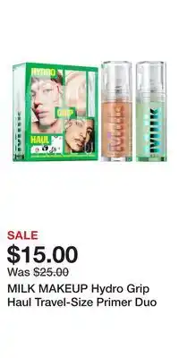 Kohl's MILK MAKEUP Hydro Grip Haul Travel-Size Primer Duo offer