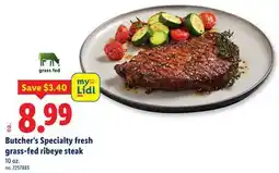 Lidl Butcher's Specialty fresh grass-fed ribeye steak offer