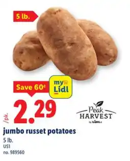 Lidl jumbo russet potatoes offer