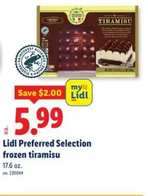 Lidl Lidl Preferred Selection frozen tiramisu offer