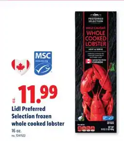 Lidl Lidl Preferred Selection frozen whole cooked lobster offer