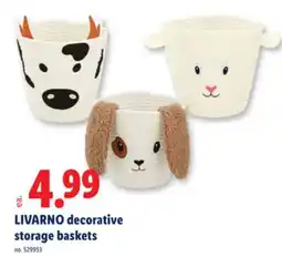 Lidl LIVARNO decorative storage baskets offer