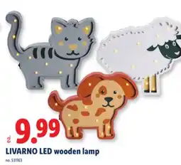 Lidl LIVARNO LED wooden lamp offer