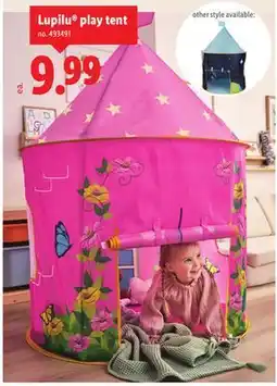 Lidl Lupilu play tent offer
