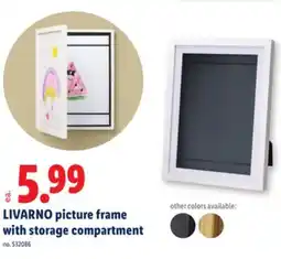 Lidl LIVARNO picture frame with storage compartment offer