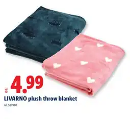 Lidl LIVARNO plush throw blanket offer