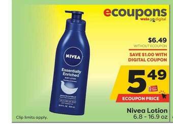 Weis Markets Nivea Lotion offer