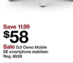 Target DJI Osmo Mobile SE smartphone stabilizer offer