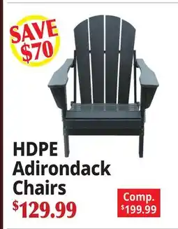 Ocean State Job Lot HDPE Adirondack Chairs offer