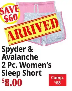 Ocean State Job Lot Spyder & Avalanche 2 Pc. Women's Sleep Short offer