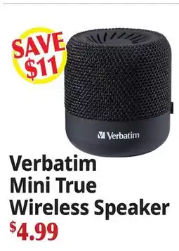 Ocean State Job Lot Verbatim Mini True Wireless Speaker offer