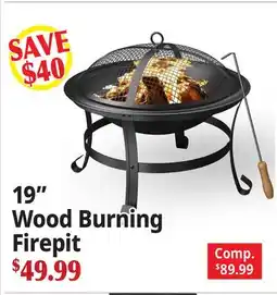 Ocean State Job Lot 19 Wood Burning Firepit offer