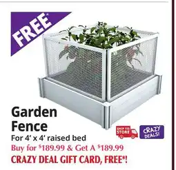 Ocean State Job Lot Garden Fence offer