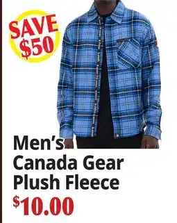 Ocean State Job Lot Men's Canada Gear Plush Fleece offer
