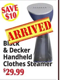 Ocean State Job Lot Black & Decker Handheld Clothes Steamer offer