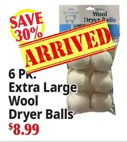 Ocean State Job Lot 6 Pk. Extra Large Wool Dryer Balls offer