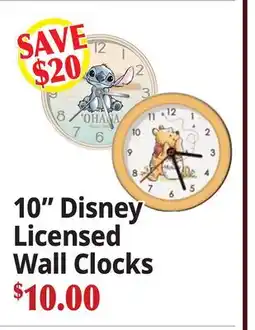 Ocean State Job Lot 10 Disney Licensed Wall Clocks offer