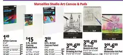 Ocean State Job Lot Marseilles Studio Art Canvas & Pads offer