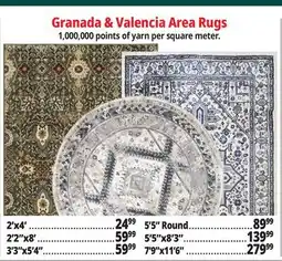 Ocean State Job Lot Valencia & Granada Area Rugs offer