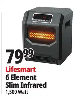 Ocean State Job Lot Lifesmart 6 Element Infrared Heater with Front Air Intake offer