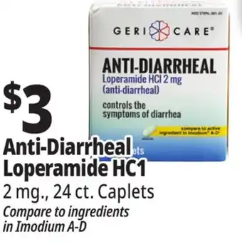 Ocean State Job Lot Geri-Care 2 mg Loperamide HCI Anti-Diarrheal Caplets 24 Caplets offer