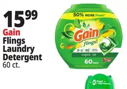 Ocean State Job Lot Gain Flings Oxi Boost and Febreze Original Scent Laundry Detergent Pacs 60 Count offer