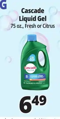Ocean State Job Lot Cascade Complete Citrus Dishwasher Detergent with Dawn 75 oz offer
