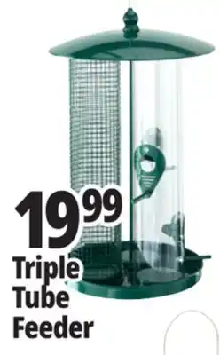 Ocean State Job Lot Three Tube Bird Feeder Green offer