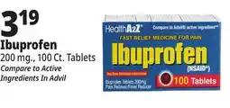 Ocean State Job Lot Ibuprofen 200 mg Tablets 100 Count offer